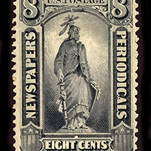 8c Statue of Freedom Newspapers and Periodicals imprint single, 1875. Creator: Unknown