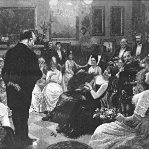 "A Humorous Recitation";from the picture by Knut Ekwall, 1890. Creator: Knut Ekwall