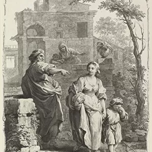 Abraham Dismissing Hagar, c. 1745. Creator: Joseph Wagner