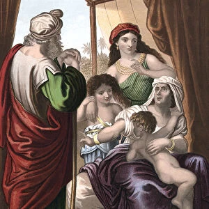Abraham sending away Hagar and Ishmael, mid 19th century