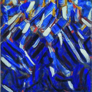 Abstraction (the Blue Mountain), 1912. Artist: Rohlfs, Christian (1849-1938)