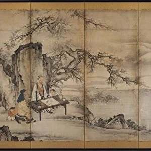 The Four Accomplishments, late 1500s. Creator: Kano Shoei (Japanese, 1519-1592), attributed to