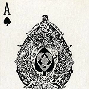 Ace of Spades from a deck of Goodall & Son Ltd. playing cards, c1940