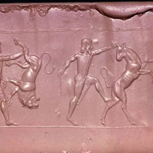 Achaemenid cylinder-seal impression of a Royal hunt