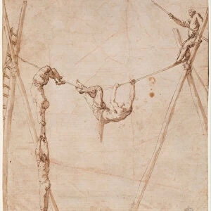 Acrobats on a Rope. Artist: Ribera, Jose, de (1591-1652)