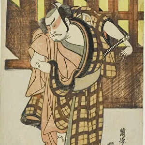 The Actor Otani Hiroji III as Satsuma Gengobei in Part Two of the Play Iro Moyo Aoyagi... c. 1775. Creator: Rantokusai Shundo