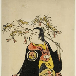 The Actor Sanjo Kantaro II as a madwoman in the play "Kabuto Goban Tadanobu, " performed... c. 1728. Creator: Torii Kiyomasu. The Actor Sanjo Kantaro II as a madwoman in the play "Kabuto Goban Tadanobu, " performed... c. 1728