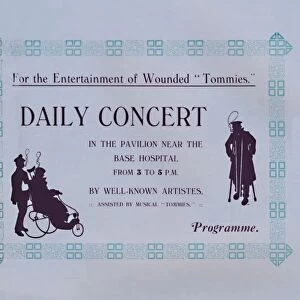 Advert For A Concert, 1917. Artist: Garratt & Atkinson