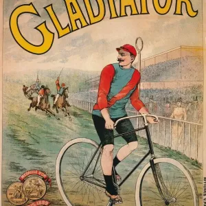 Advertisement for Cycles Gladiator bicycles, c1900 Advertisement for Cycles Gladiator bicycles, c1900