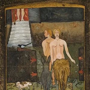 Adam and Eve, c. 1895. Creator: Simberg, Hugo (1873-1917)