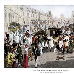 The adieux at Fontainebleau, France, 20 April 1814 (1900)