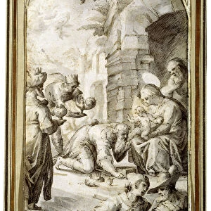 The Adoration of the Magi, 1597. Artist: Caspar Fraisinger