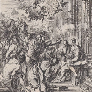 The Adoration of the Magi, set before and architectural colonnade, ca. 1640