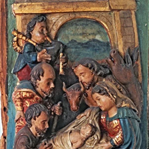 Adoration of the Shepherds. Detail of the predella of an altarpiece