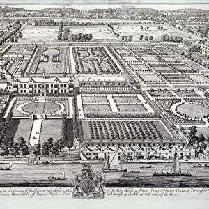Aerial view of the seat of the Dukes of Beaufort, Chelsea, London, c1720. Artist