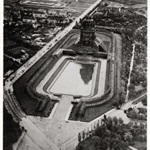 Aerial view of Volkerschlachtdenkmal, Leipzig, Germany, from a Zeppelin, c1931 (1933)