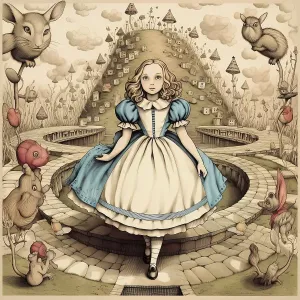 AI IMAGE - Alice, from Alice in Wonderland, 2023. Creator: Heritage Images. AI IMAGE - Alice, from Alice in Wonderland, 2023. Creator: Heritage Images AI IMAGE - Alice, from Alice in Wonderland, 2023. Creator: Heritage Images. AI IMAGE - Alice, from Alice in Wonderland, 2023. Creator: Heritage Images