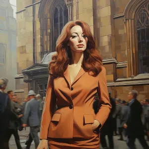 AI IMAGE - Portrait of Christine Keeler, 1960s, (2023). Creator: Heritage Images AI IMAGE - Portrait of Christine Keeler, 1960s, (2023). Creator: Heritage Images