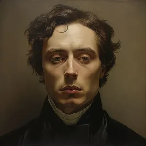 AI IMAGE - Portrait of John Keats, 19th century, (2023). Creator: Heritage Images AI IMAGE - Portrait of John Keats, 19th century, (2023). Creator: Heritage Images