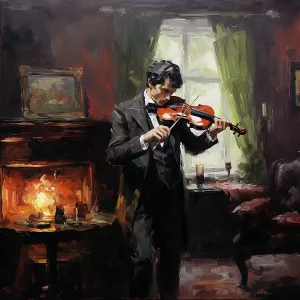Sherlock Holmes Violin Print Sherlock Holmes Violin Print