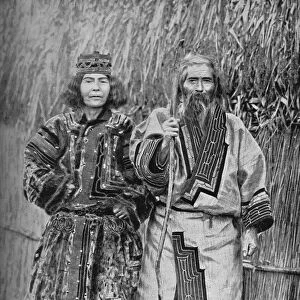 An Ainu and his wife, Japan, 1902. Artist: Kajima & Suwo