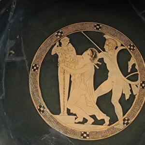 Ajax the Lesser drags Cassandra from the Palladium, 5th cen. BC. Artist: Codrus Painter (5th cen. B. C. )