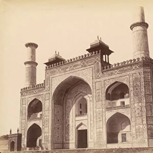 Akbars Tomb at Sikandra, India, 1860s-70s. Creator: Unknown