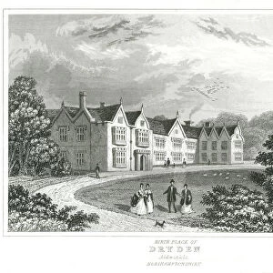 Aldwinkle, Northamptonshire, birthplace of John Dryden. (1631-1700), c1846