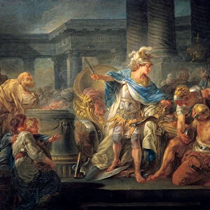 Alexander Cuts the Gordian Knot, late 18th / early 19th century. Artist: Jean Simon Berthelemy
