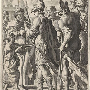 Alexander the Great Cutting the Gordian Knot, 17th century. Artist: Matham, Theodor (1589-?)