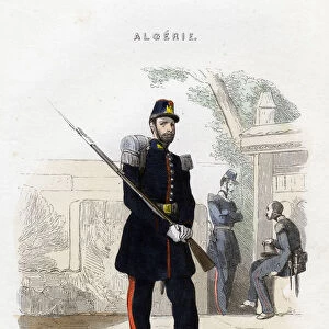 Algerian National Guard; French Army in Algeria. Artist: Dumont