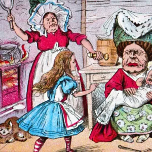 Alice, the Duchess, and the Baby, c1910. Artist: John Tenniel