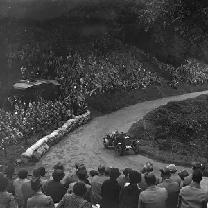 Alvis competing in the Shelsley Walsh Hillclimb, Worcestershire, 1935. Artist: Bill Brunell