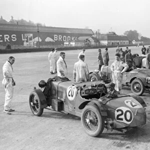 Alvis and Lea-Francis cars at the JCC Double Twelve race, Brooklands, 8 / 9 May 1931
