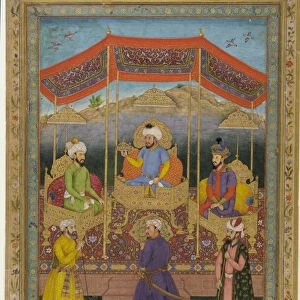 Ancestral group of Mughal rulers, 18th century. Creator: Govardhan