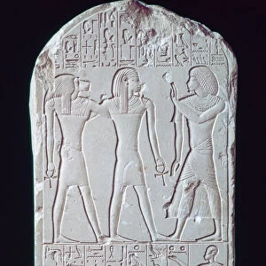 Ancient Egyptian limestone stele, 16th-13th century BC