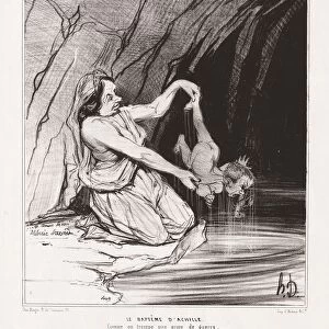 Ancient History: Pl. 22, The Baptism of Achilles. Creator: Honore Daumier (French