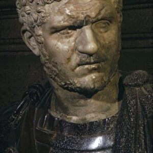 Ancient marble bust of Emperor Caracalla, 212-217