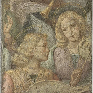 Angels making music, 16th century