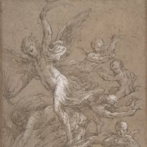 Angels and Putti, 17th century. Creator: Anon