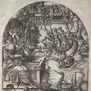 The Apocalypse: Duvet Studying the Apocalypse, 1555. Creator: Jean Duvet (French, 1485-1561)