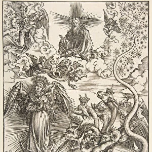The Apocalyptic Woman, from the Apocalypse series, 1511. Creator: Albrecht Durer