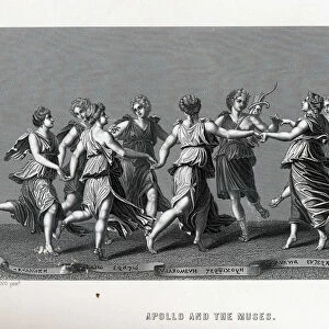 Apollo and the Muses (after Giulio Romano), 1882. Artist: Anonymous