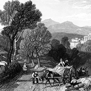The approach to Royat, France, 1838. Artist: JC Varrall