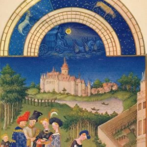 April - the Chateau de Dourdan, 15th century, (1939). Creator: Jean Limbourg