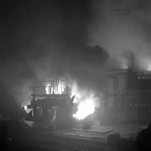 Arc furnace in a steelworks, Sheffield, South Yorkshire, 1964. Artist: Michael Walters