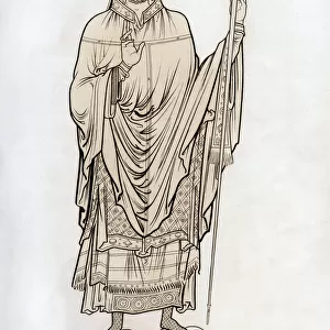 An archbishop, late 12th century, (1843). Artist: Henry Shaw