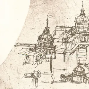 Architecture for castles, c1472-c1519 (1883). Artist: Leonardo da Vinci Architecture for castles, c1472-c1519 (1883). Artist: Leonardo da Vinci