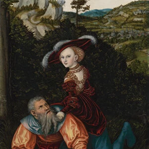 Aristotle and Phyllis, 1530. Artist: Cranach, Lucas, the Elder (1472-1553)
