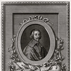 Armand Jean Du Plessis, Cardinal et Duc de Richelieu, 1775. Artist: J Collyer